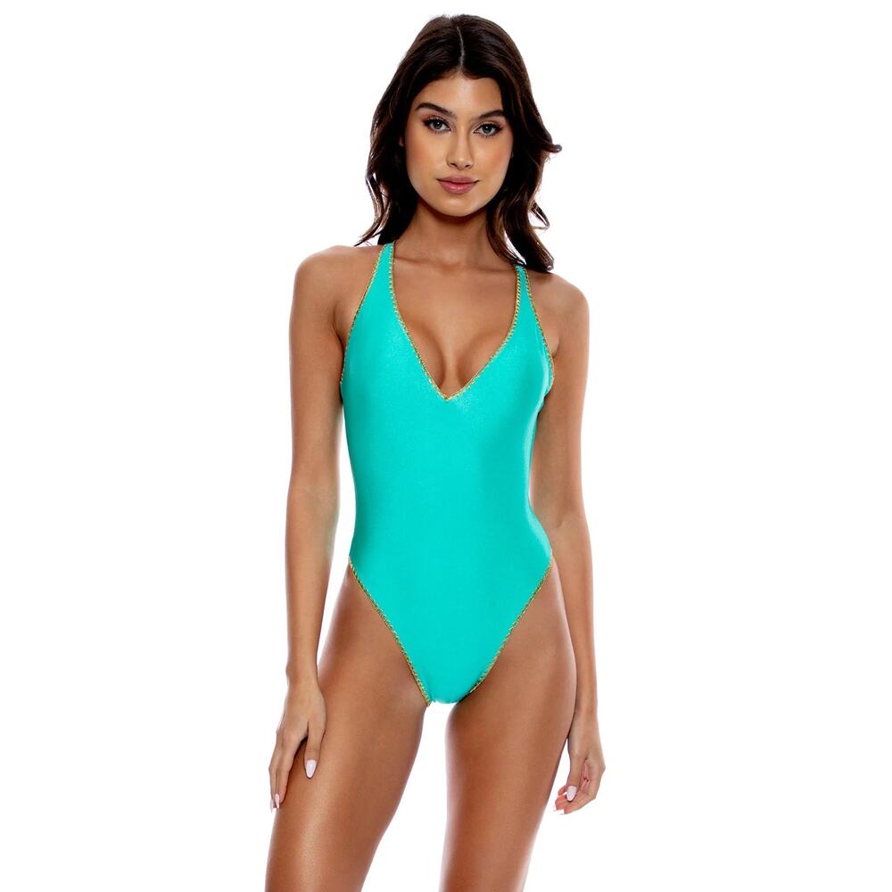 Luli Fama Turquoise One Piece Swimsuit